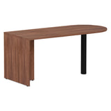 Alera® Alera Valencia Series D-top Desk, 71" X 29.5" X 29.5", Modern Walnut freeshipping - TVN Wholesale 