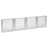 Alera® Glass Door Set With Silver Frame For 72" Wide Hutch, 17w X 16h, Clear, 4 Doors-set freeshipping - TVN Wholesale 