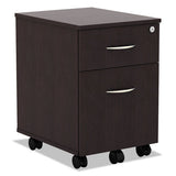 Alera® Alera Valencia Series Mobile Pedestal, Left Or Right, 2-drawers: Box-file, Legal-letter, Mahogany, 15.88" X 19.13" X 22.88" freeshipping - TVN Wholesale 