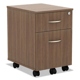 Alera® Alera Valencia Series Mobile Pedestal, Left-right, 2-drawers: Box-file, Legal-letter, Modern Walnut, 15.88" X 19.13" X 22.88" freeshipping - TVN Wholesale 