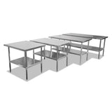 Alera® Nsf Approved Stainless Steel Foodservice Prep Table, 48 X 30 X 35h, Silver freeshipping - TVN Wholesale 