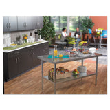 Alera® Nsf Approved Stainless Steel Foodservice Prep Table, 48 X 30 X 35h, Silver freeshipping - TVN Wholesale 