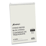 Ampad® Steno Pads, Pitman Rule, White Cover, 80 Green-tint 6 X 9 Sheets freeshipping - TVN Wholesale 