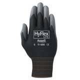 Hyflex Lite Gloves, Black-gray, Size 10, 12 Pairs