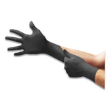 Ansell Microflex Midknight Powder-free Nitrile Gloves, 4.7 Mil Palm, 5.9 Mil Fingers, 2x-large, Black, 100-box freeshipping - TVN Wholesale 
