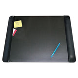 Artistic® Executive Desk Pad With Antimicrobial Protection, Leather-like Side Panels, 24 X 19, Black freeshipping - TVN Wholesale 