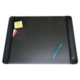 Artistic® Executive Desk Pad With Antimicrobial Protection, Leather-like Side Panels, 36 X 20, Black freeshipping - TVN Wholesale 