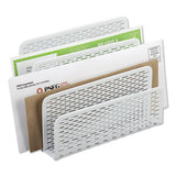Artistic® Urban Collection Punched Metal Letter Sorter, 3 Sections, Dl To A6 Size Files, 6.5" X 3.25" X 5.5", White freeshipping - TVN Wholesale 
