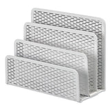 Artistic® Urban Collection Punched Metal Letter Sorter, 3 Sections, Dl To A6 Size Files, 6.5" X 3.25" X 5.5", White freeshipping - TVN Wholesale 