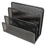 Artistic® Urban Collection Punched Metal Letter Sorter, 3 Sections, Dl To A6 Size Files, 6.5" X 3.25" X 5.5", Black freeshipping - TVN Wholesale 