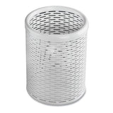 Artistic® Urban Collection Punched Metal Pencil Cup, 3 1-2 X 4 1-2, White freeshipping - TVN Wholesale 