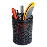 Artistic® Urban Collection Punched Metal Pencil Cup, 3 1-2 X 4 1-2, Black freeshipping - TVN Wholesale 