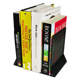 Artistic® Urban Collection Punched Metal Bookends, 6 1-2 X 6 1-2 X 5 1-2, Black freeshipping - TVN Wholesale 