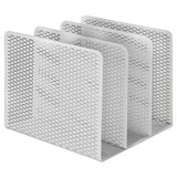 Artistic® Urban Collection Punched Metal File Sorter, 3 Sections, Letter Size Files, 8" X 8" X 7.25", White freeshipping - TVN Wholesale 