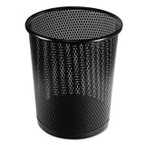 Artistic® Urban Collection Punched Metal Wastebin, 20.24 Oz, 9" Diameter, Steel, Black Satin freeshipping - TVN Wholesale 