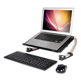 Allsop® Redmond Adjustable Curve Notebook Stand, 15" X 11.5" X 6", Black-silver, Supports 40 Lbs freeshipping - TVN Wholesale 