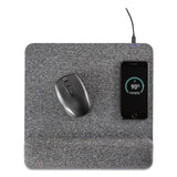 Allsop® Powertrack Plush Wireless Charging Mousepad With Wrist Rest, 11.8 X 11.6 X 1.88, Gray freeshipping - TVN Wholesale 