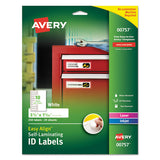 Avery® Self-laminating Id Labels, Inkjet-laser Printers, 1.332 X 3.5, White, 10-sheet, 25 Sheets-pack freeshipping - TVN Wholesale 