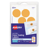 Avery® Printable Self-adhesive Removable Color-coding Labels, 1.25" Dia., Neon Orange, 8-sheet, 50 Sheets-pack, (5476) freeshipping - TVN Wholesale 