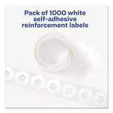 Avery® Dispenser Pack Hole Reinforcements, 1-4" Dia, White, 1000-pack, (5720) freeshipping - TVN Wholesale 