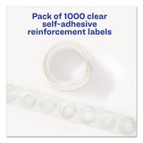 Avery® Dispenser Pack Hole Reinforcements, 1-4" Dia, Clear, 1000-pack, (5722) freeshipping - TVN Wholesale 