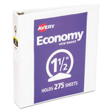 Avery® Economy View Binder With Round Rings , 3 Rings, 1.5" Capacity, 11 X 8.5, White, (5726) freeshipping - TVN Wholesale 
