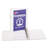 Avery® Economy View Binder With Round Rings , 3 Rings, 1" Capacity, 8.5 X 5.5, White, (5806) freeshipping - TVN Wholesale 