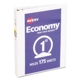Avery® Economy View Binder With Round Rings , 3 Rings, 1" Capacity, 8.5 X 5.5, White, (5806) freeshipping - TVN Wholesale 