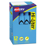 Avery® Hi-liter Desk-style Highlighters, Light Blue Ink, Chisel Tip, Light Blue-black Barrel, Dozen freeshipping - TVN Wholesale 