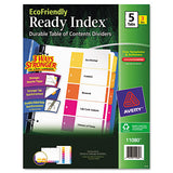 Avery® Customizable Table Of Contents Ready Index Dividers With Multicolor Tabs, 5-tab, 1 To 5, 11 X 8.5, White, 3 Sets freeshipping - TVN Wholesale 