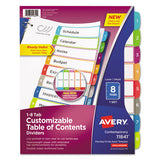 Avery® Customizable Table Of Contents Ready Index Dividers With Multicolor Tabs, 8-tab, 1 To 8, 11 X 8.5, White, 3 Sets freeshipping - TVN Wholesale 