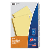 Avery® Insertable Standard Tab Dividers, 8-tab, Legal freeshipping - TVN Wholesale 