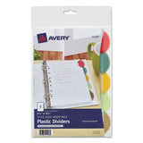 Avery® Insertable Style Edge Tab Plastic Dividers, 7-hole Punched, 5-tab, 8.5 X 5.5, Translucent, 1 Set freeshipping - TVN Wholesale 