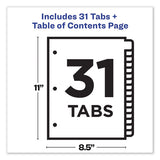 Avery® Customizable Toc Ready Index Multicolor Dividers, 31-tab, Letter freeshipping - TVN Wholesale 