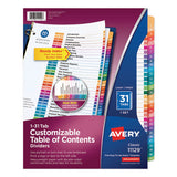 Avery® Customizable Toc Ready Index Multicolor Dividers, 31-tab, Letter freeshipping - TVN Wholesale 