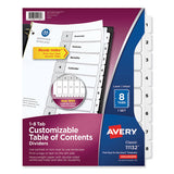 Avery® Customizable Toc Ready Index Black And White Dividers, 8-tab, Letter freeshipping - TVN Wholesale 
