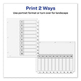 Avery® Customizable Toc Ready Index Black And White Dividers, 10-tab, Letter freeshipping - TVN Wholesale 