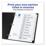 Avery® Customizable Toc Ready Index Black And White Dividers, 10-tab, Letter freeshipping - TVN Wholesale 