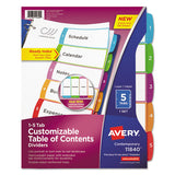 Avery® Customizable Toc Ready Index Multicolor Dividers, 10-tab, Letter freeshipping - TVN Wholesale 