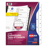 Avery® Customizable Toc Ready Index Black And White Dividers, 12-tab, Letter freeshipping - TVN Wholesale 