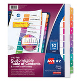 Avery® Customizable Toc Ready Index Multicolor Dividers, 10-tab, Letter freeshipping - TVN Wholesale 