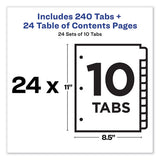 Avery® Customizable Toc Ready Index Multicolor Dividers, 10-tab, Letter, 24 Sets freeshipping - TVN Wholesale 