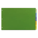 Avery® Insertable Big Tab Plastic Dividers, 8-tab, 11 X 17, Green, 1 Set freeshipping - TVN Wholesale 