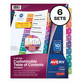 Avery® Customizable Toc Ready Index Multicolor Dividers, 10-tab, Letter, 6 Sets freeshipping - TVN Wholesale 