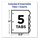 Avery® Insertable Style Edge Tab Plastic Dividers, 5-tab, 11 X 8.5, Translucent, 1 Set freeshipping - TVN Wholesale 