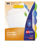 Avery® Insertable Style Edge Tab Plastic Dividers, 5-tab, 11 X 8.5, Translucent, 1 Set freeshipping - TVN Wholesale 