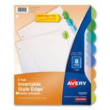 Avery® Insertable Style Edge Tab Plastic Dividers, 8-tab, 11 X 8.5, Translucent, 1 Set freeshipping - TVN Wholesale 