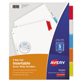 Avery® Insertable Big Tab Dividers, 5-tab, 11 1-8 X 9 1-4 freeshipping - TVN Wholesale 