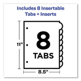 Avery® Insertable Style Edge Tab Plastic 1-pocket Dividers, 8-tab, 11.25 X 9.25, Translucent, 1 Set freeshipping - TVN Wholesale 