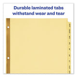 Avery® Preprinted Laminated Tab Dividers W-gold Reinforced Binding Edge, 12-tab, Letter freeshipping - TVN Wholesale 